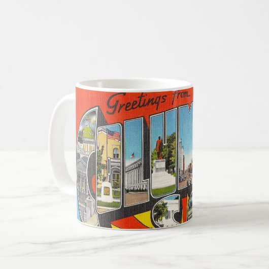 Mug de salutation de Columbia SC (Devant gauche)