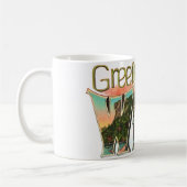 Mug de salutation Montagnes Blanches Rétro (Gauche)