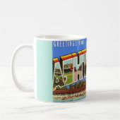 Mug de salutation rétro Ashtabula Ohio (Gauche)