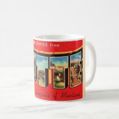 Mug de salutation rétro Butte Montana (Devant droit)