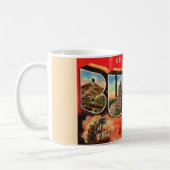 Mug de salutation rétro Butte Montana (Gauche)