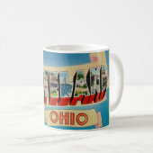 Mug de salutation rétro Cleveland Ohio (Devant droit)