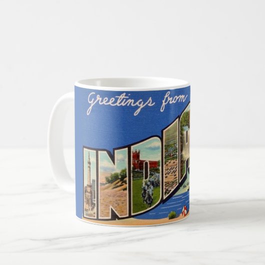 Mug de salutation rétro Indiana (Devant gauche)