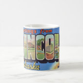 Mug de salutation rétro Lincoln Nebraska (Centre)