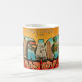 Mug de salutation rétro Syracuse New York (Centre)