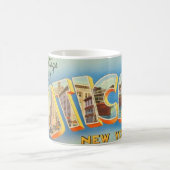Mug de salutation rétro Utica New York (Centre)