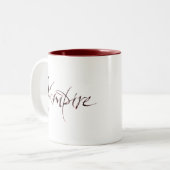 Mug de sang vampire - Lettres d'Halloween (Devant gauche)
