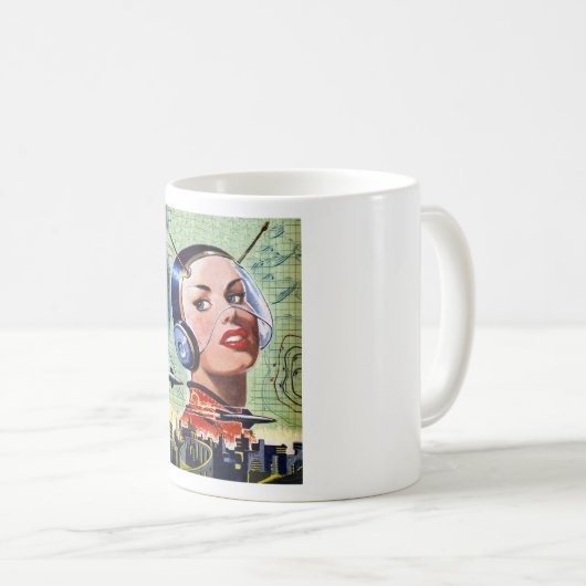 Mug de science-fiction rétro (Devant droit)