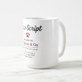 Mug de script de chat drôle (Devant droit)