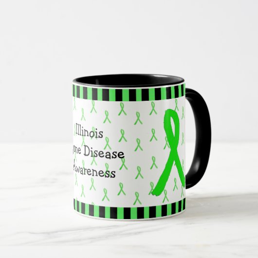 Mug de sensibilisation à la maladie de Lyme dans l (Devant droit)