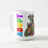 Mug de sensibilisation à l'adoption d'animaux de c (Devant gauche)