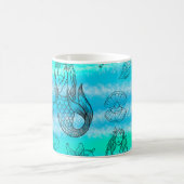 Mug de sirène, Coupe de café à thème océanique, Ma (Centre)