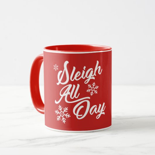 MUG DE SLEIGH CADEAU DE NOËL TOUTE LA JOURNÉE (Devant gauche)