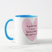 Mug de soeur avec photo et citation dans le coeur (Gauche)