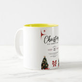 Mug de soirée Even de l'arbre de Noël vert (Devant gauche)