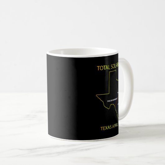 Mug De Solar Eclipse 2024 Interactive Map Texas Eclips (Devant droit)
