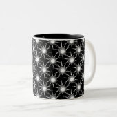 Mug de soleils torride, noir et blanc (Devant droit)