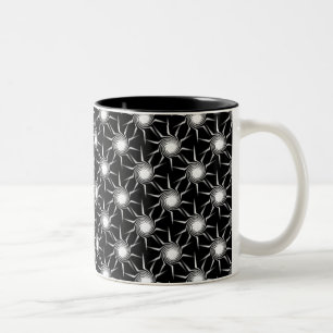 Mug de soleils torride, noir et blanc