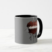 Mug de sonnerie de football déchirée (Devant droit)