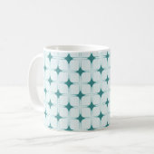 Mug de sophistication rétro, Turquoise (Devant gauche)