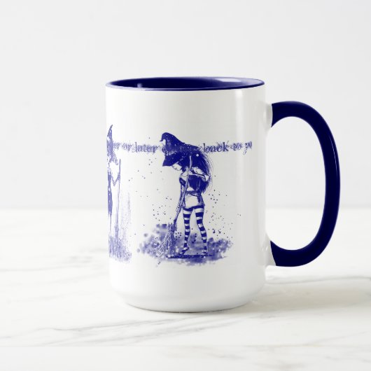 mug de sorcière bleue (Droite)