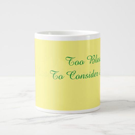 Mug de spécialité trop bienheureuse (Devant)