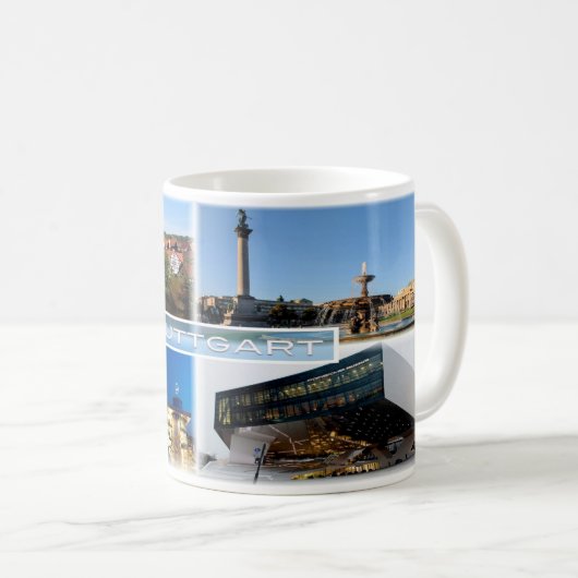 Mug DE Stuttgart - Rivière Neckar - Schlossplatz - (Devant droit)