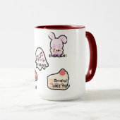 Mug de style autocollant Kawaii esthétique mignon (Devant droit)