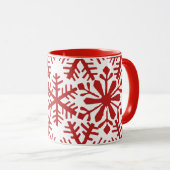 Mug de sucre de Noël rouge et blanc (Devant droit)