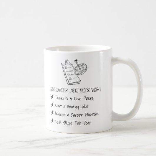Mug de suivi personnalisé des objectifs (Droite)