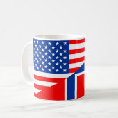 Mug de symbole de l'Amérique de drapeau de pays des (Devant gauche)