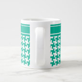 Mug de taille Jumbo, Emerald Green Dogtooth Check (Dos)