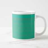 Mug de taille Jumbo, Motif géométrique vert émerau (Droite)