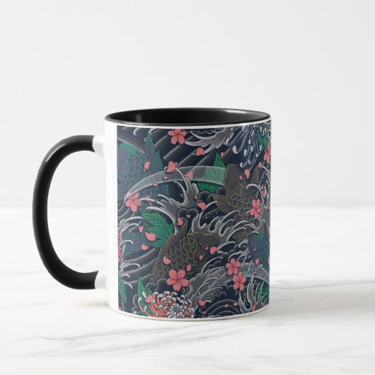 Mug de tatouage Koi foncé (Gauche)