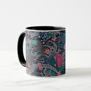 Mug de tatouage Koi foncé