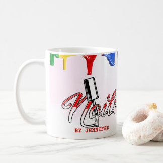 Mug de technologie colorée à ongles personnalisée