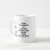 Mug De Télégraphe À Textos Le Code Morse Ne Se Démode (Devant gauche)