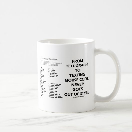 Mug De Télégraphe À Textos Le Code Morse Ne Se Démode (Droite)