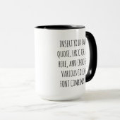 Mug de texte personnalisé avec vos mots, citations (Devant droit)