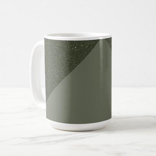 Mug de texture verte de la mousse moderne (Devant gauche)