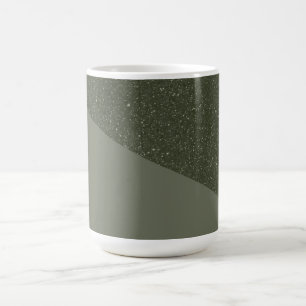 Mug de texture verte de mousse courbée