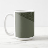 Mug de texture verte de mousse courbée (Gauche)