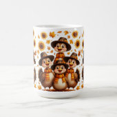 Mug de Thanksgiving avec famille de dindons (Centre)
