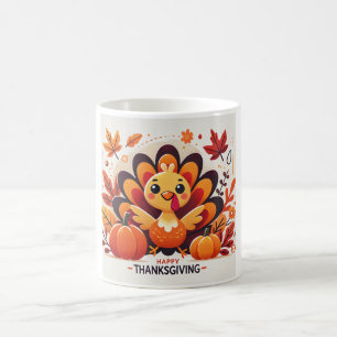 Mug de Thanksgiving de dinde mignon Kawaii Autom