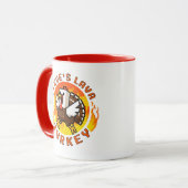 Mug de Thanksgiving Lava de Minecraft Steve (Devant gauche)