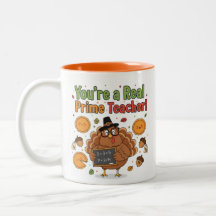 Mug de Thanksgiving pour professeur de maths drôle