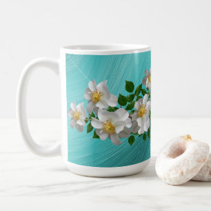 Mug de thé blanc turquoise