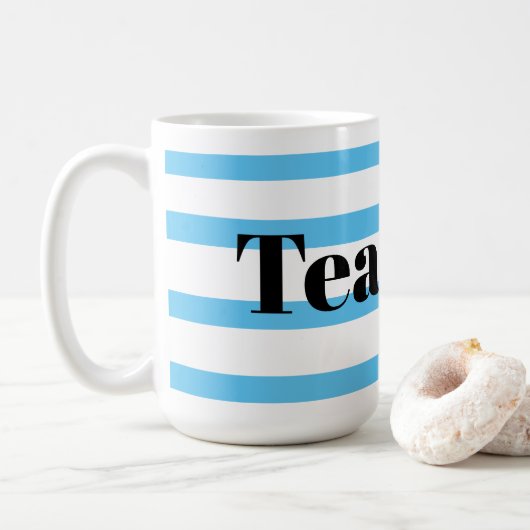 Mug de thé classique - Bouchons bleus (Avec donut)