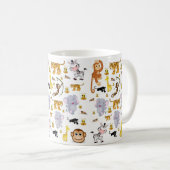 Mug de tigre d'éléphant de singe (Devant droit)