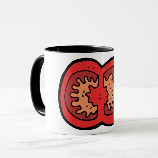 Mug de tomate coupée en tranches (Devant gauche)